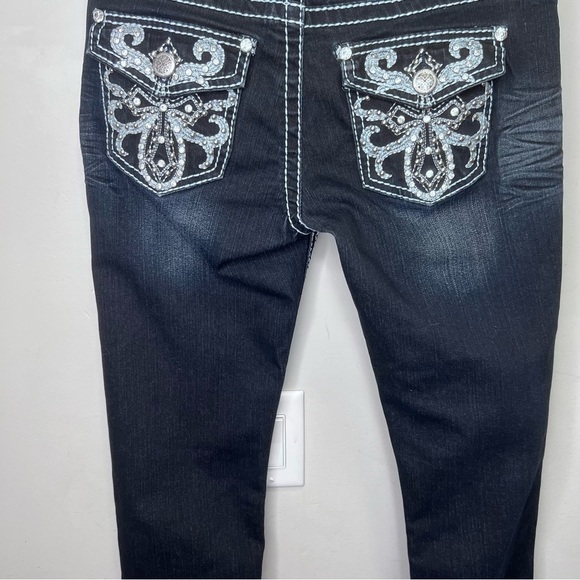 Warehouse One Mid Rise Baby Boot Dark Wash Jeans Size 28 - Picture 9 of 13